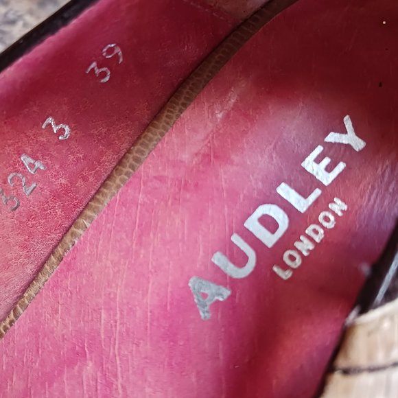 Audley  Leather Floral  Espadrille Open Toe Wedge Sandals  Size 8.5 - Picture 11 of 14